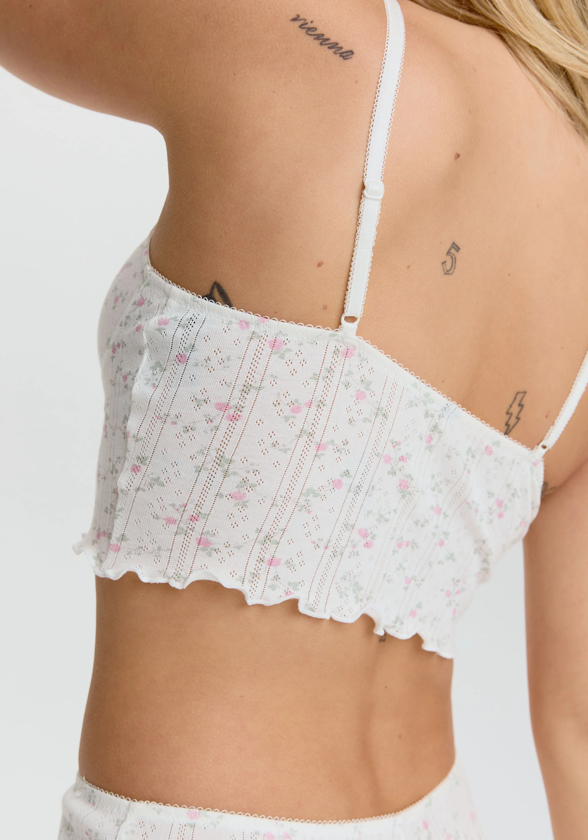 dream cotton pointelle crop cami - Image 3