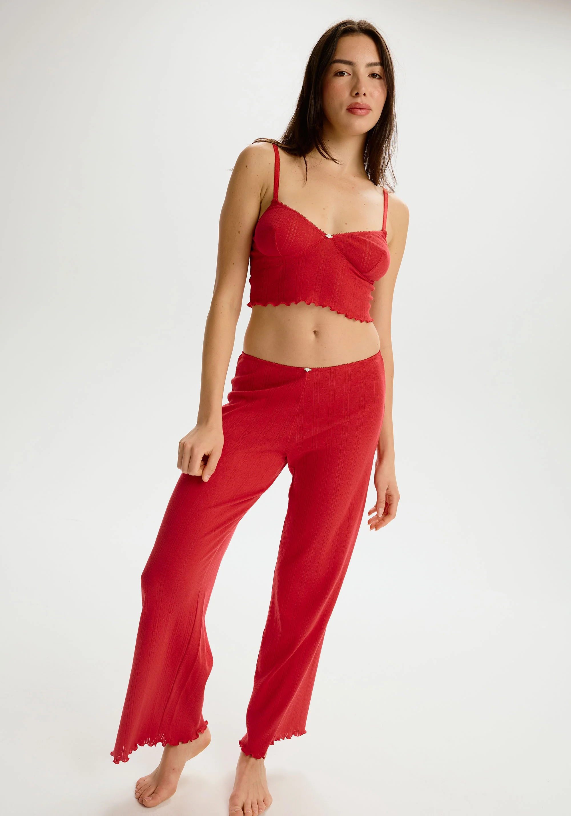 dream cotton pointelle crop cami - Image 2