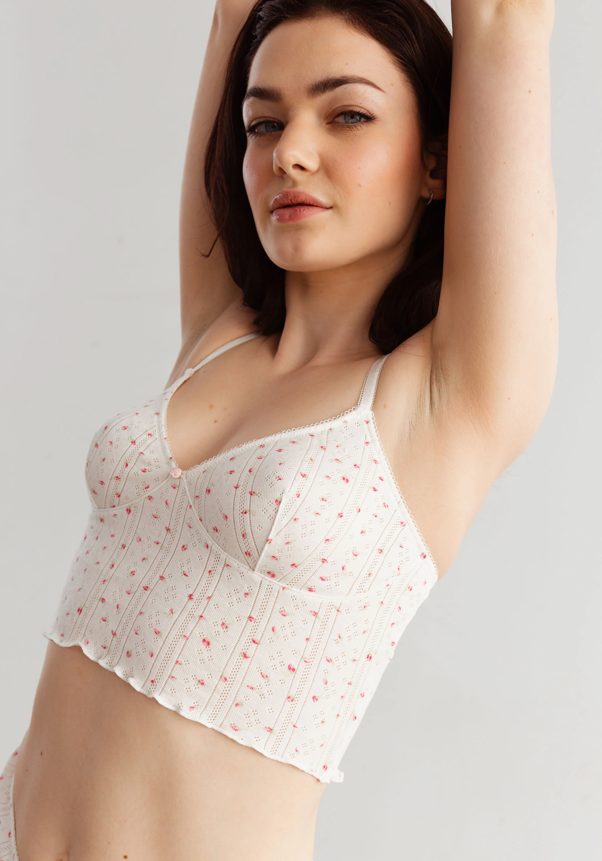 dream cotton pointelle crop cami