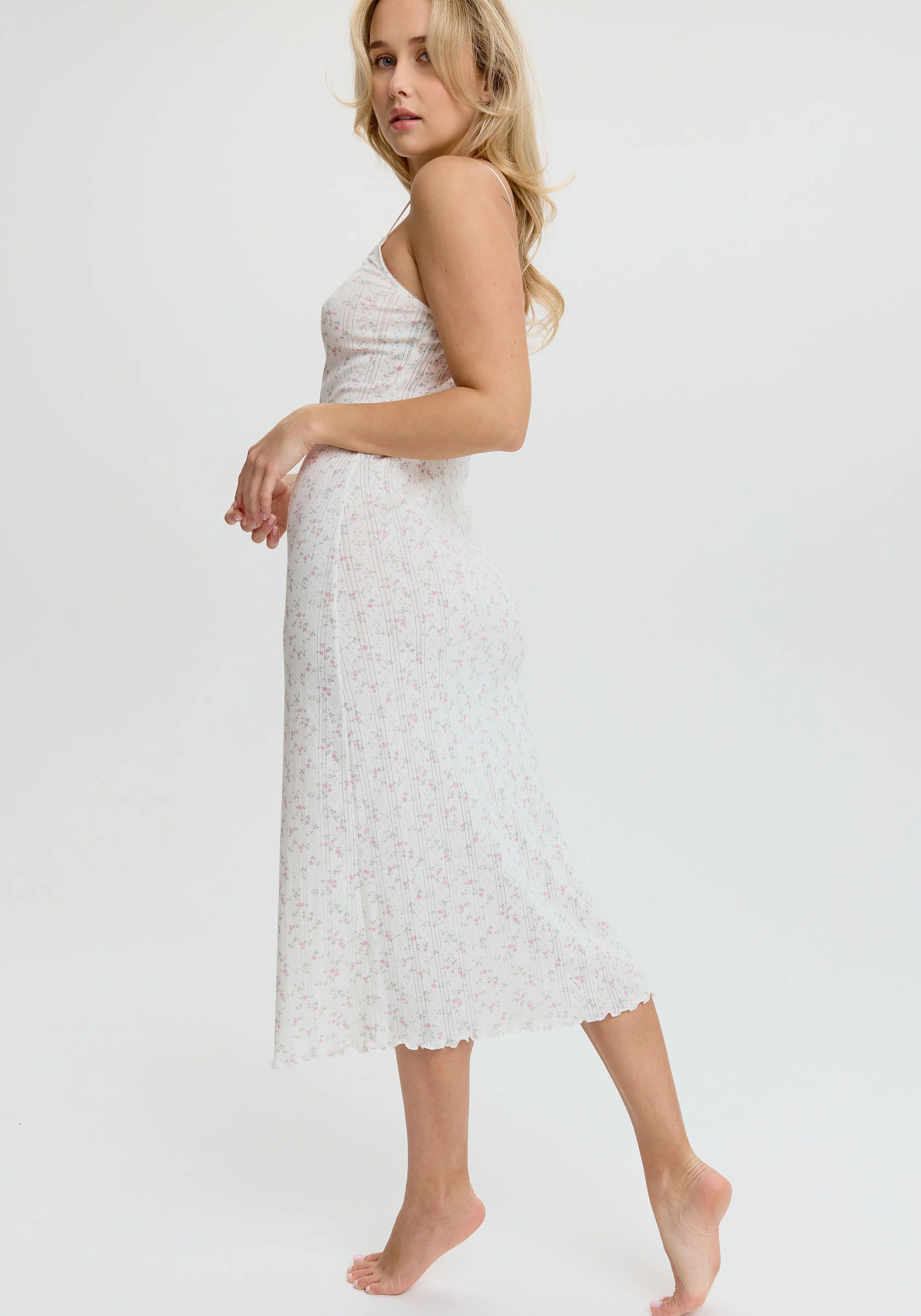 dream cotton pointelle midi dress - Image 4