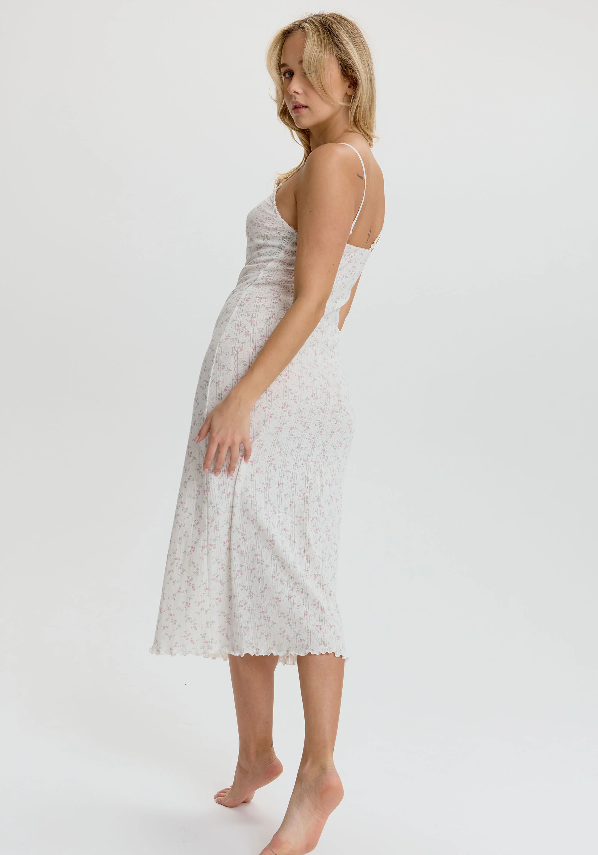 dream cotton pointelle midi dress - Image 6
