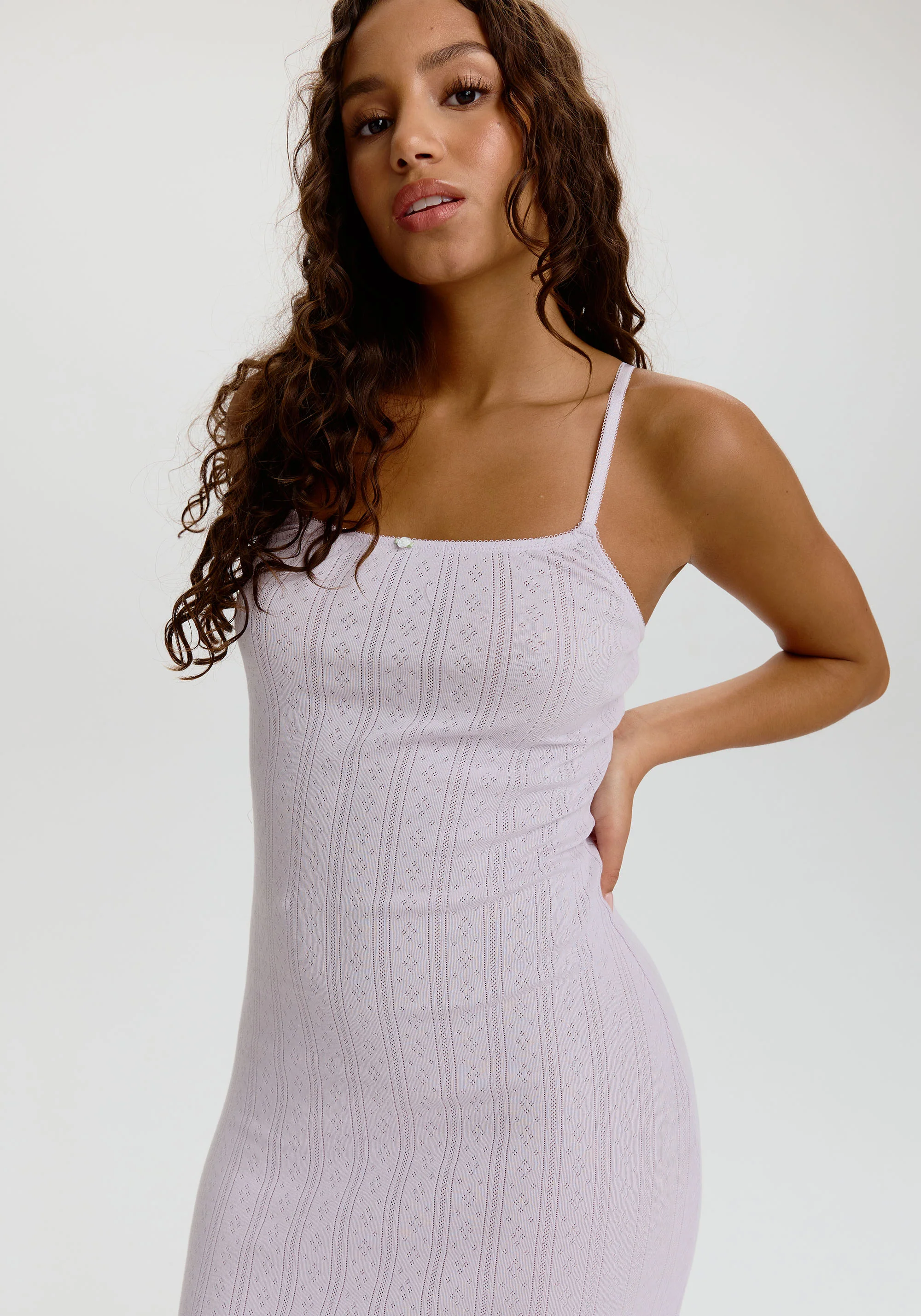 dream cotton pointelle midi dress - Image 2