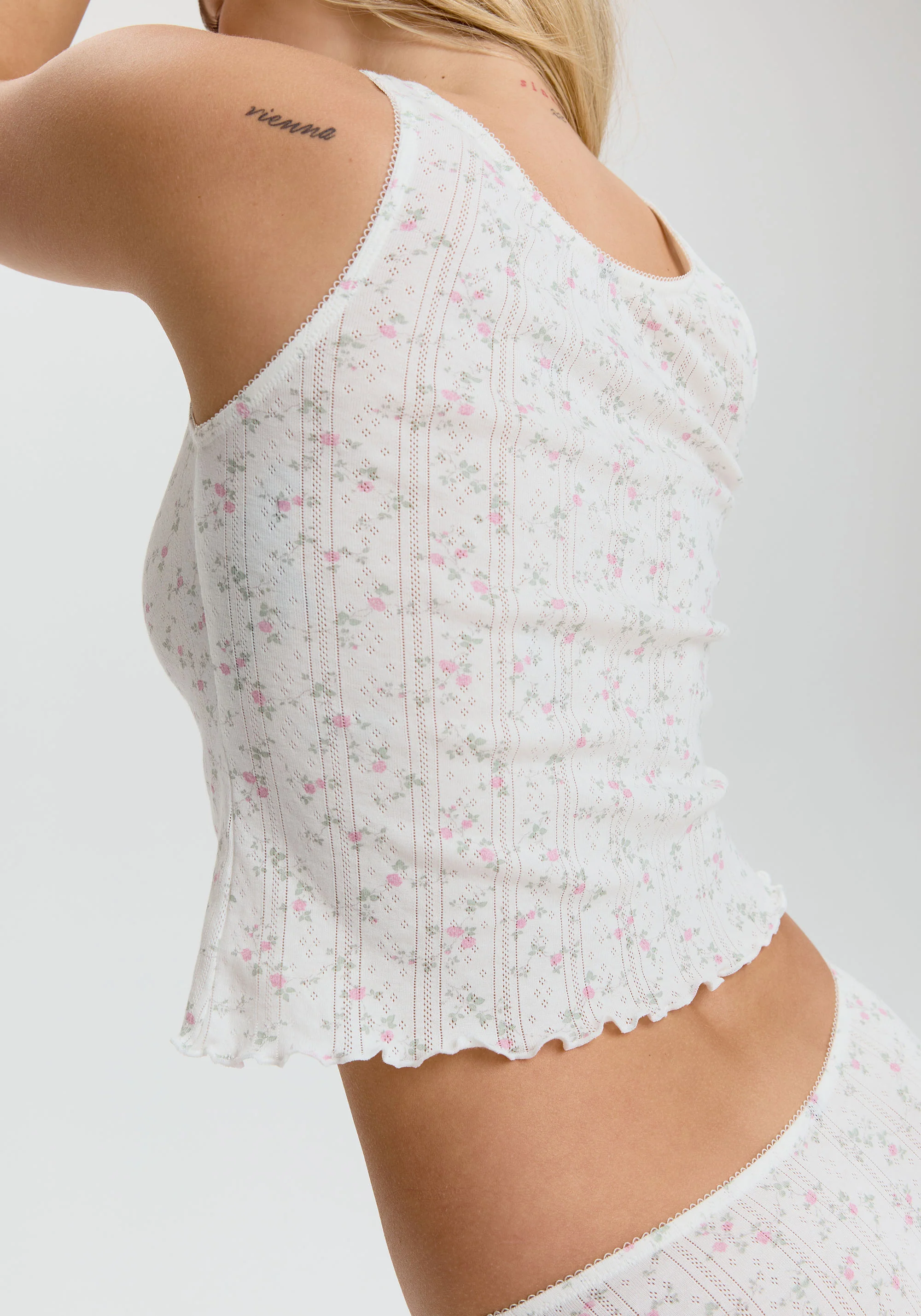 dream cotton pointelle tank - Image 3