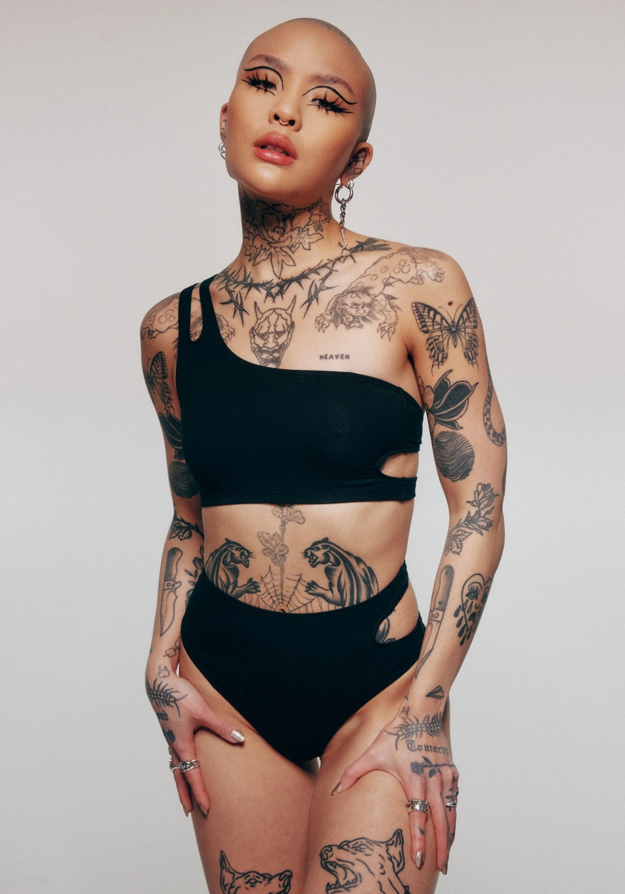mei pang × blush cotton asymmetric bralette - Image 3