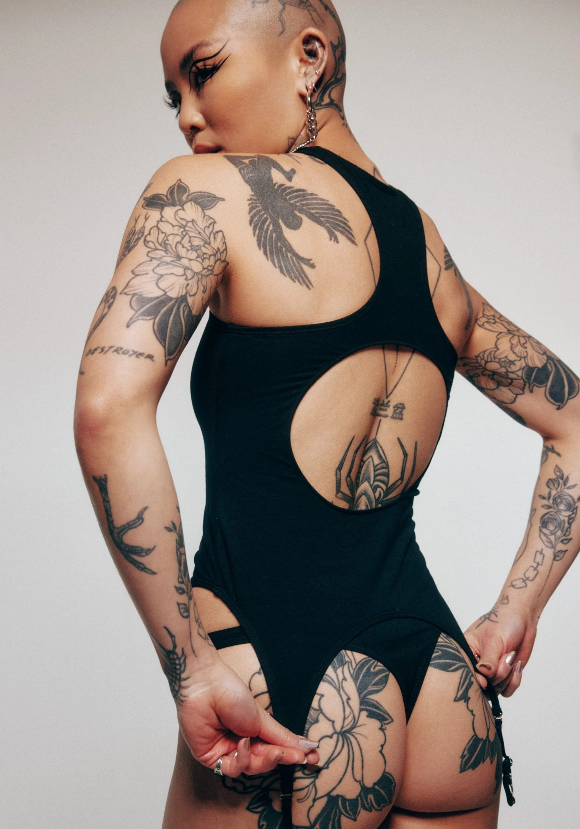 mei pang × blush cotton tank with garter straps - Image 2