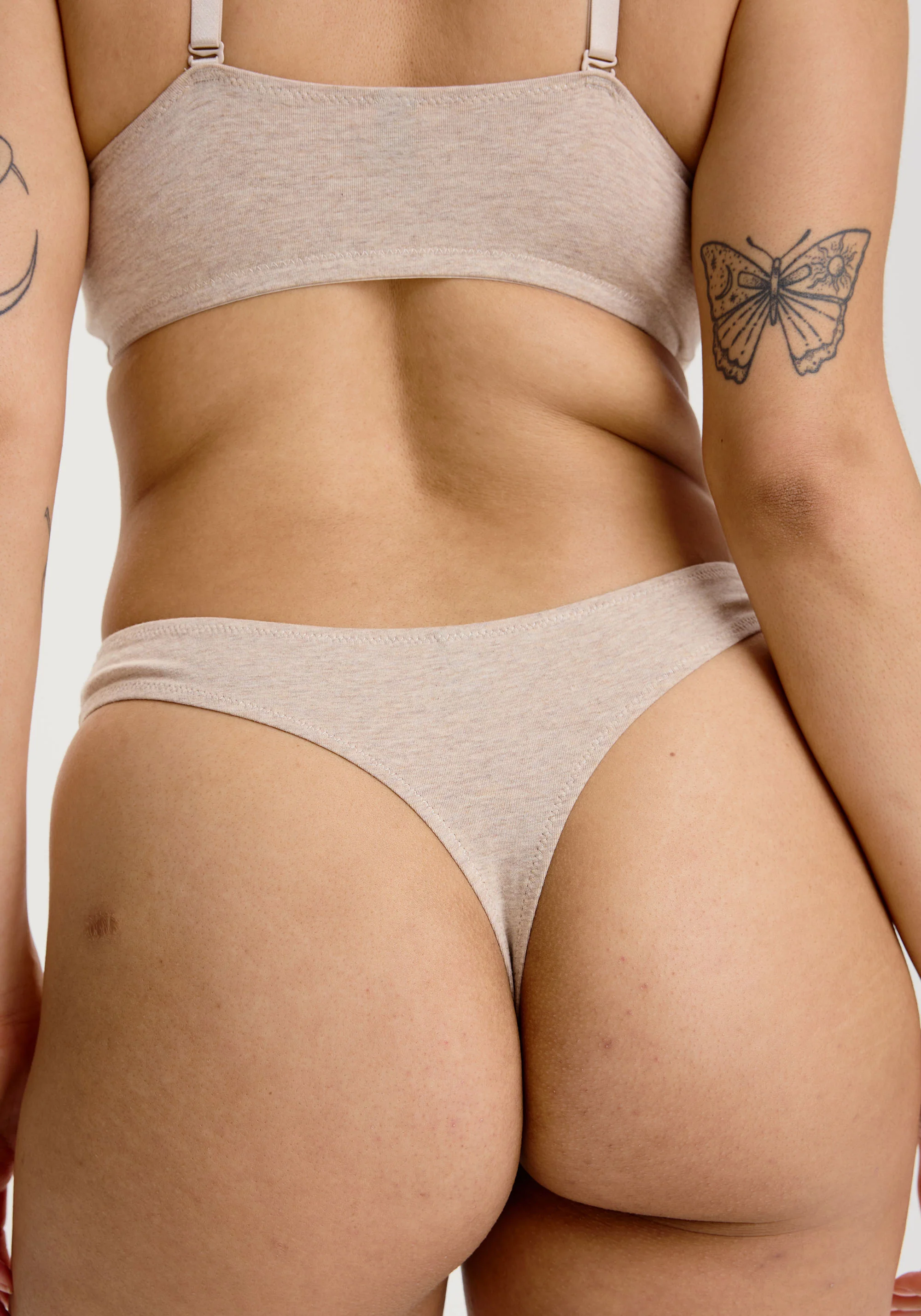 the cotton high leg thong