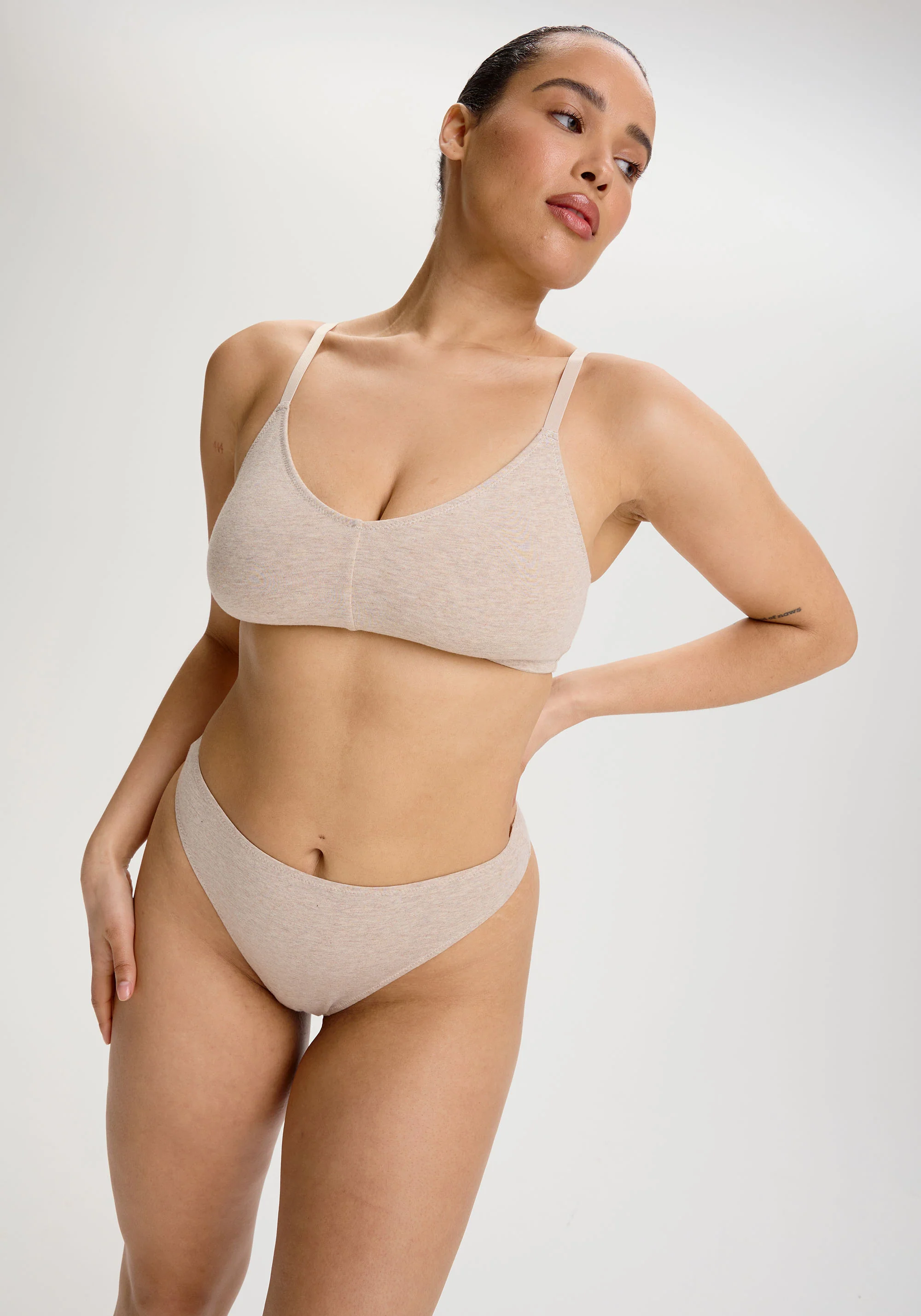 the cotton high leg thong - Image 2