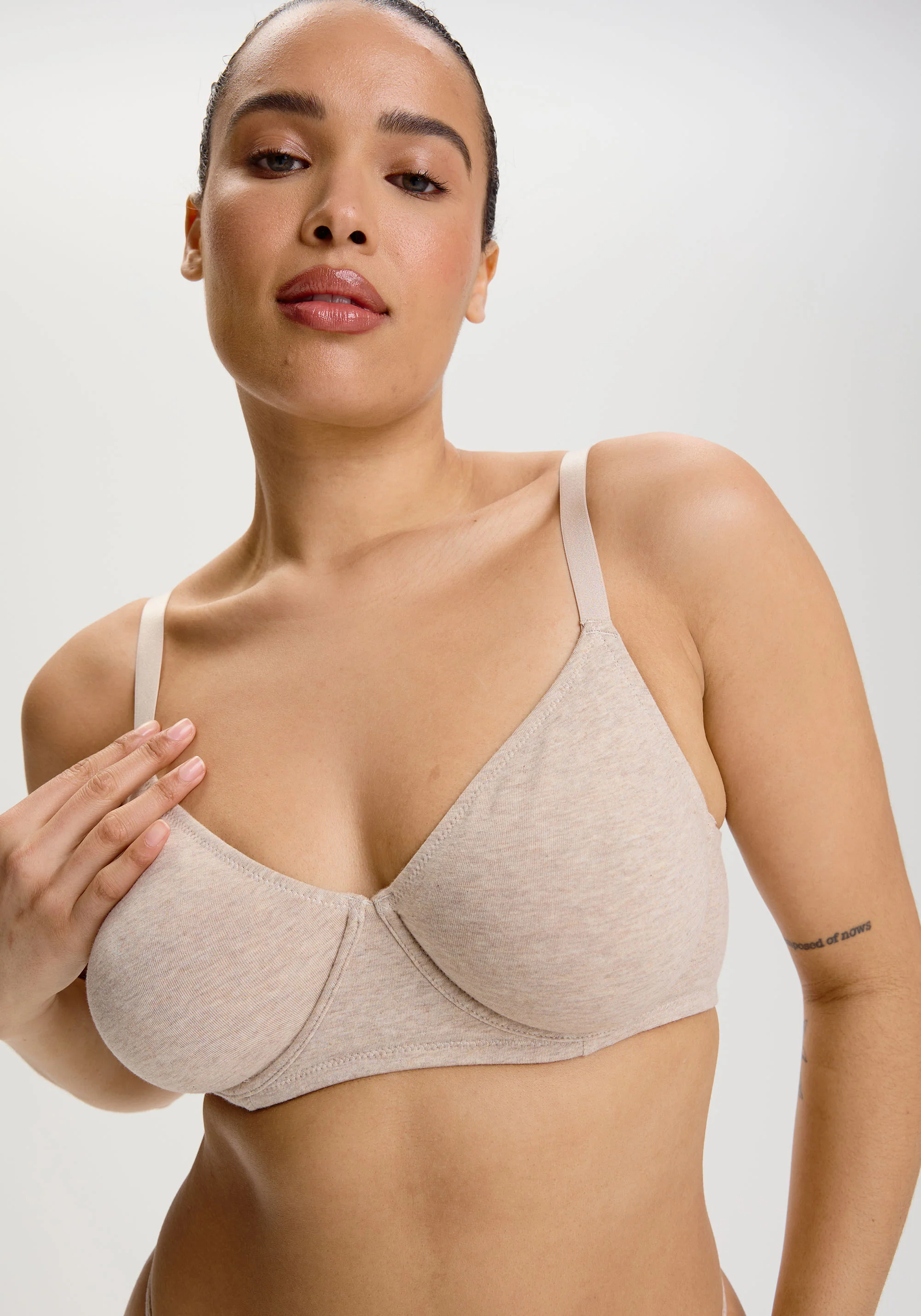the cotton unlined molded bra
